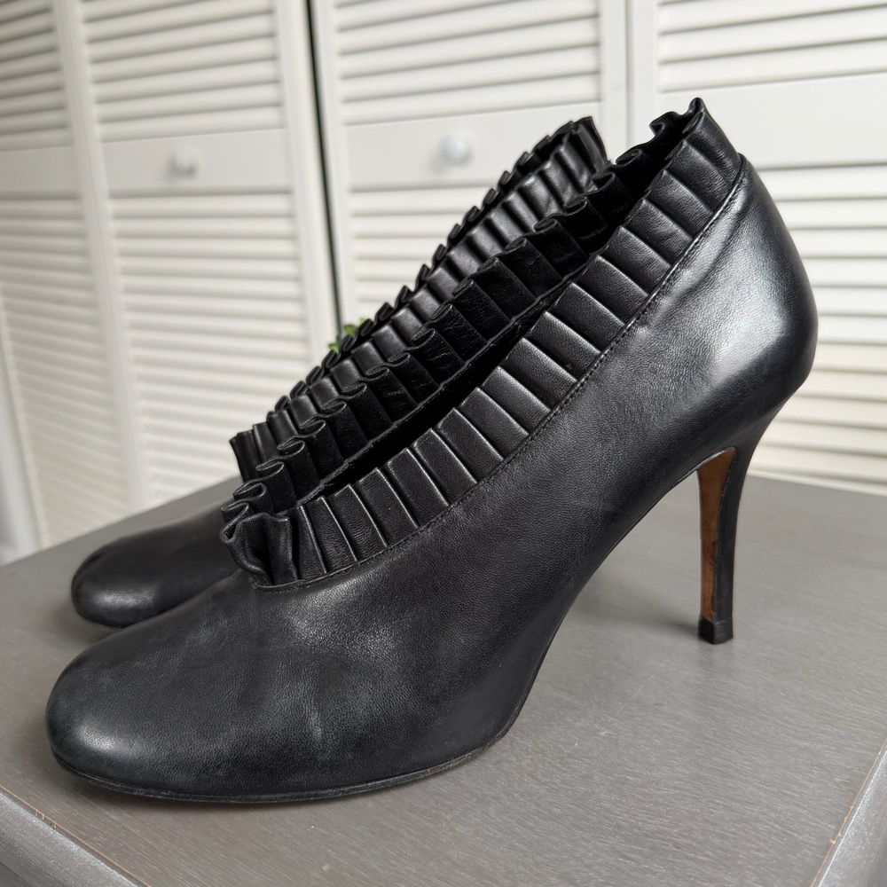 Kate Spade Kathy Ruffled Bootie Heels Made in Italy